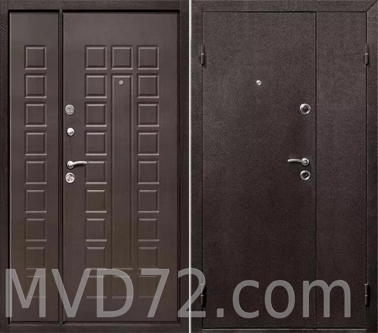 Металлическая входная дверь  с МДФ (двупольная)
